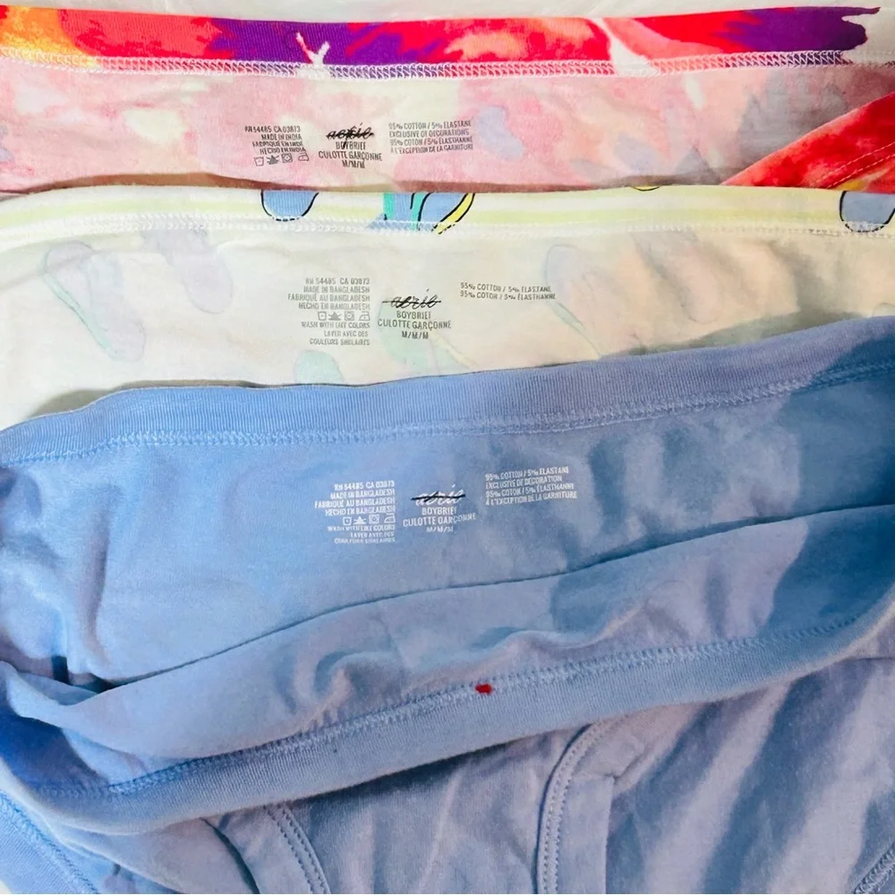 #032.B Aerie Sz M Lot of 3 Colorful Women's Underwear Set of 3
